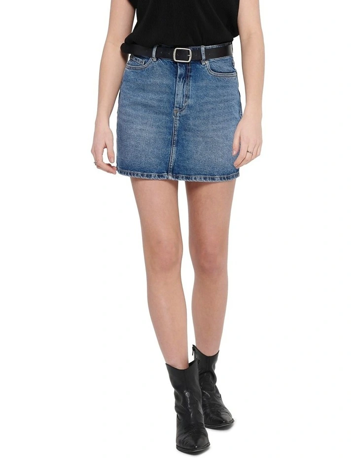 Best Sale β ONLY Rose A-Shape Denim Mini π Skirt Medium Blue π