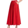 Deals 👍 David Lawrence Paloma Cotton Maxi 👗 Skirt In Poppy ✔️