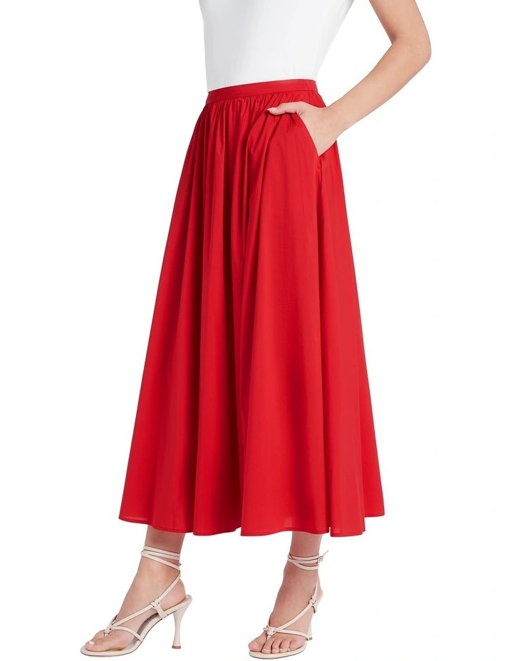 Deals π David Lawrence Paloma Cotton Maxi π Skirt In Poppy βοΈ