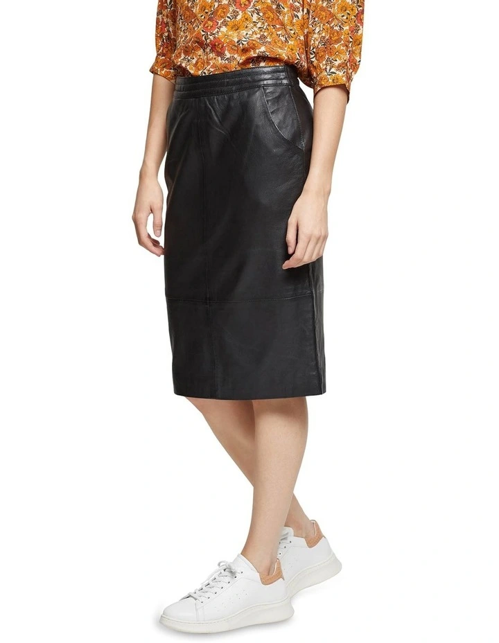 Cheapest π Oxford Scout Leather π Skirt Black β - Image 2