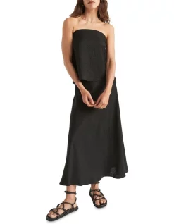 Flash Sale 🌟 Seed Heritage Satin 👗 Skirt In Black ⌛