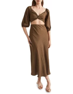 Top 10 😀 Seed Heritage Satin 👗 Skirt In Brown 😀