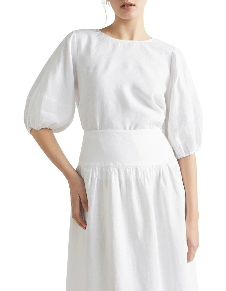 Budget π Seed Heritage Core Linen Gathered Maxi π Skirt In Whisper White β - Image 2
