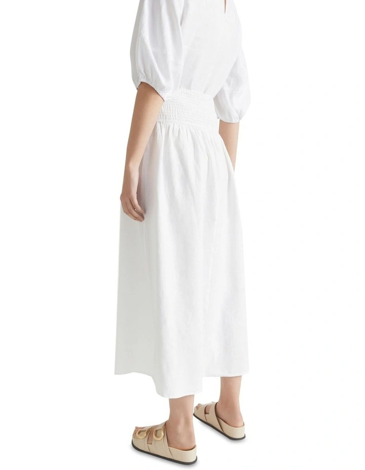 Budget π Seed Heritage Core Linen Gathered Maxi π Skirt In Whisper White β - Image 4