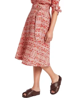 Wholesale ❤️ David Lawrence Asher Linen 👗 Skirt In Peach 😍