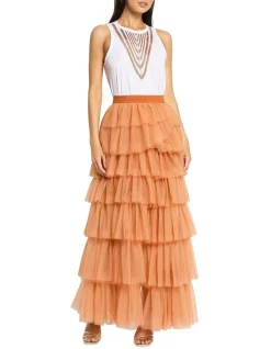 Best deal 👏 Sass & Bide Wild Teddy Maxi 👗 Skirt In Orange 🎉