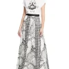 Cheap 🎉 Sass & Bide Steal The Knight Maxi 👗 Skirt In Black/White 😍