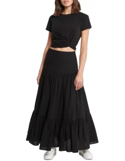 Coupon ✔️ Sass & Bide Cry Baby Maxi 👗 Skirt In Black 🎁