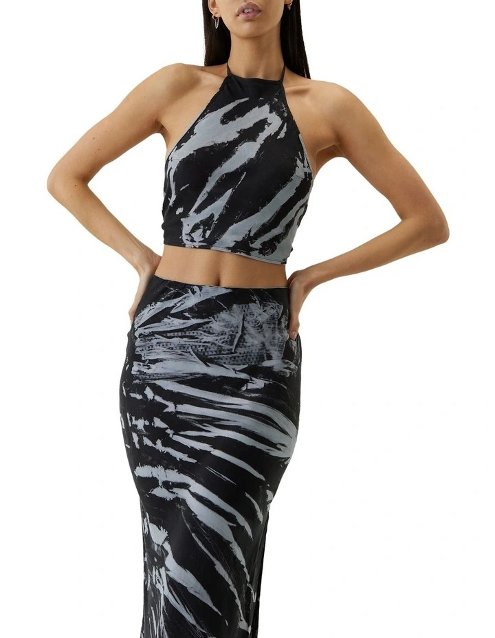 Cheap π Third Form Twist Through Bias Maxi π Skirt In Black Tie Dye π - Image 2
