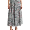 Promo ✨ Lauren Ralph Lauren Floral Tiered Peasant 👗 Skirt ❤️