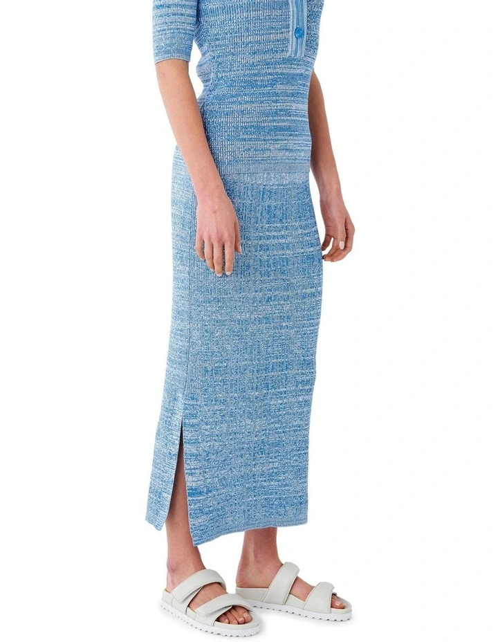 Cheapest π Skin And Threads Cotton Rib Knitted π Skirt In Blue π - Image 2