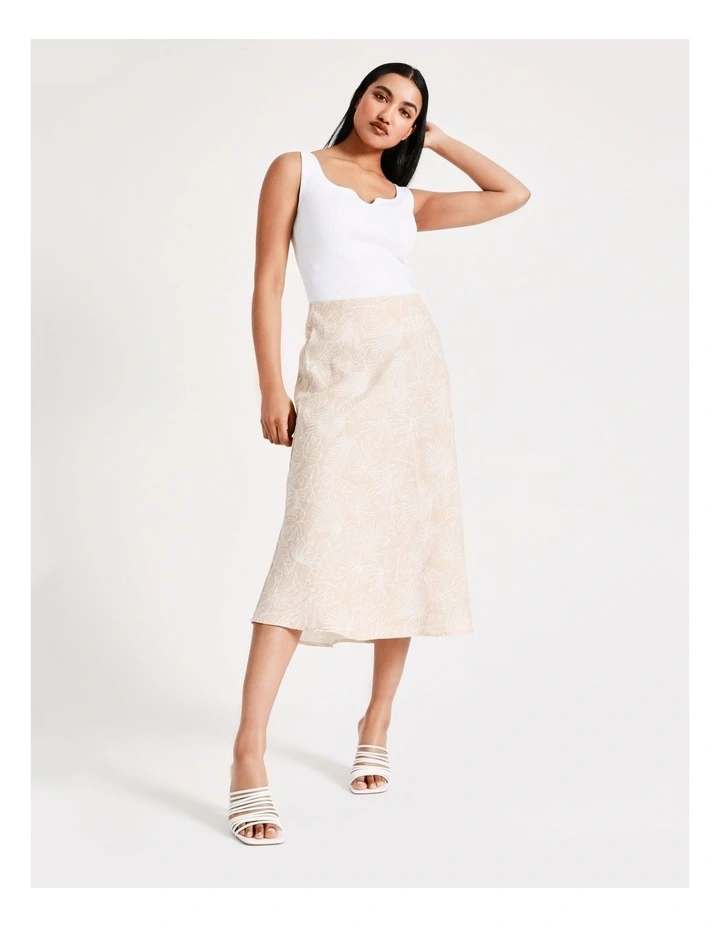 Discount β Basque Linen Midi π Skirt In Assorted π