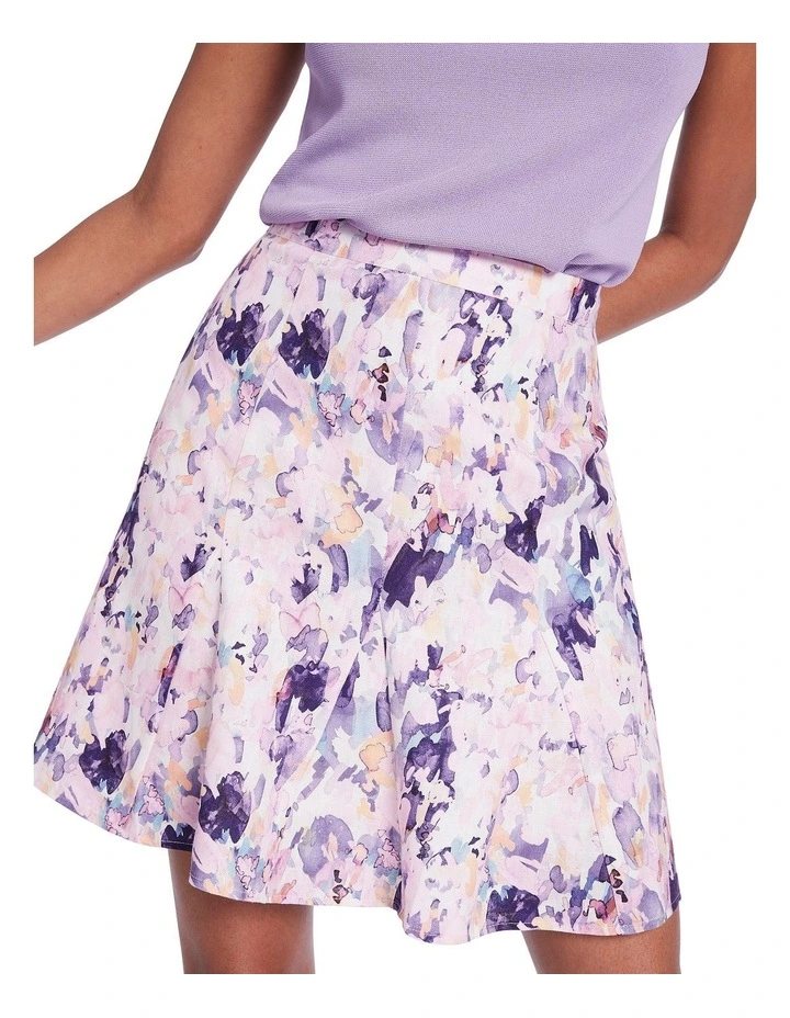Cheapest π Marcs Wallace And Comets Linen π Skirt In Cosmos Multi π - Image 4