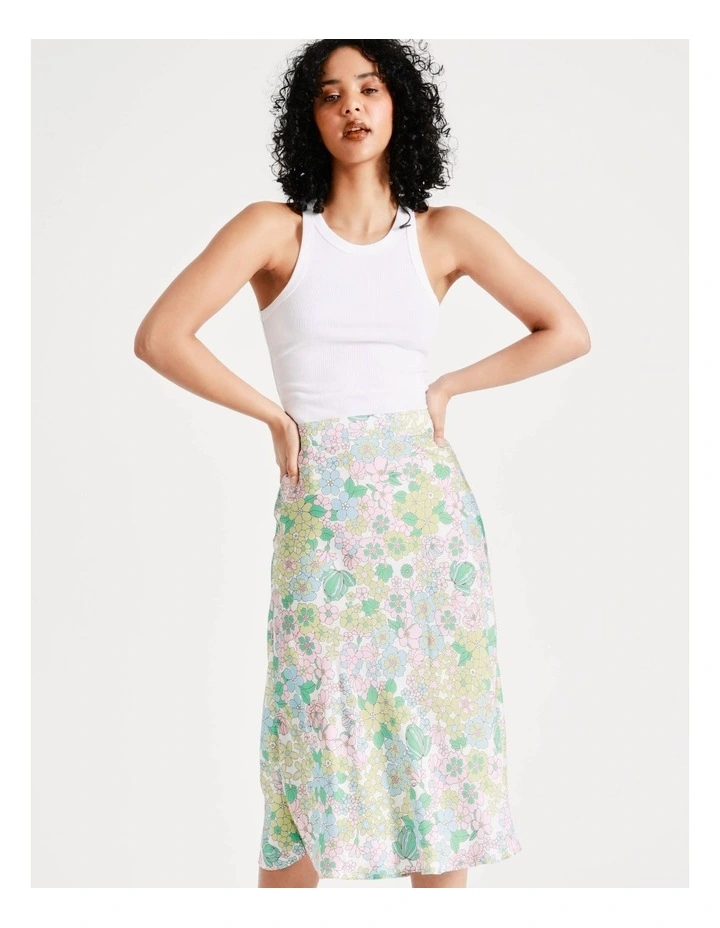 Promo π€© Vero Moda Sue High Waisted π Skirt In Snow White/Green βοΈ - Image 3