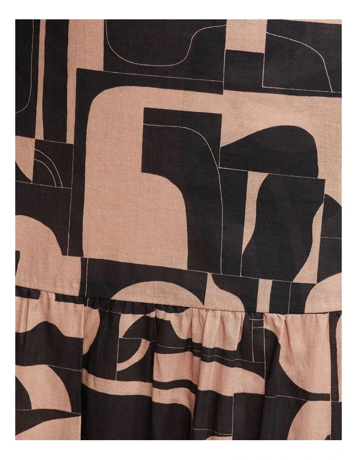 Best Pirce π Oxford Olivia Geo Print Voile π Skirt In Mocha π - Image 6