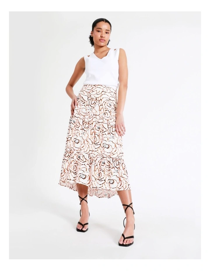 Outlet β Basque High Low Tiered π Skirt In Multi π₯°