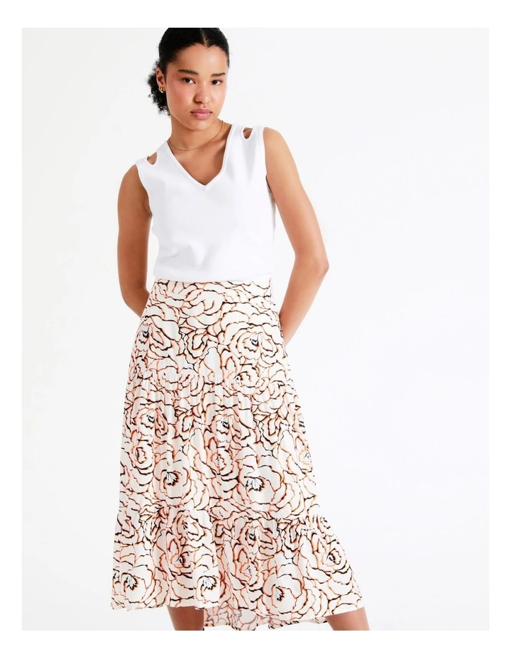 Outlet β Basque High Low Tiered π Skirt In Multi π₯° - Image 3