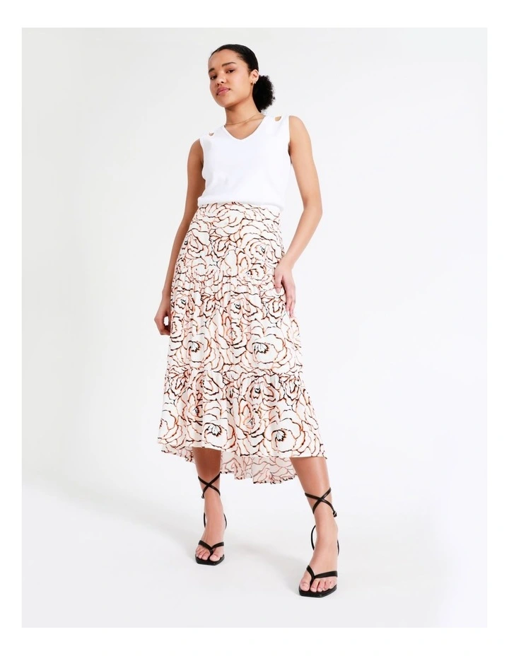 Outlet β Basque High Low Tiered π Skirt In Multi π₯° - Image 4