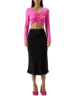 Best Sale 👏 Third Form Paisley Bias Midi 👗 Skirt In Black 😀