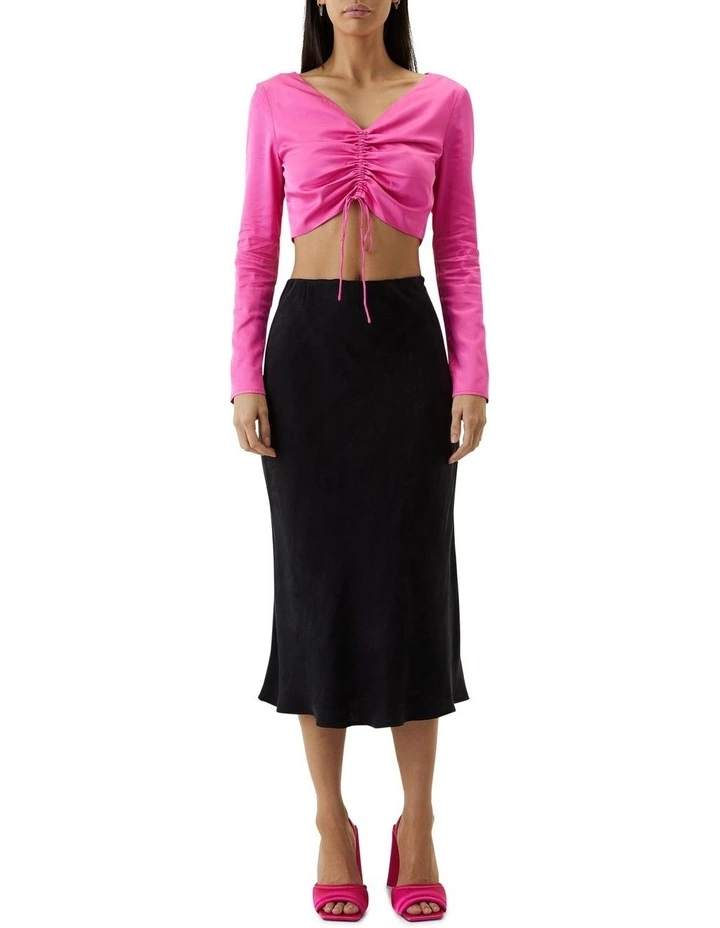 Best Sale π Third Form Paisley Bias Midi π Skirt In Black π