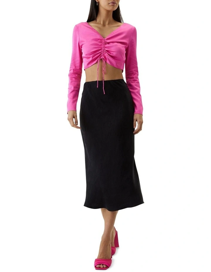 Best Sale π Third Form Paisley Bias Midi π Skirt In Black π - Image 2