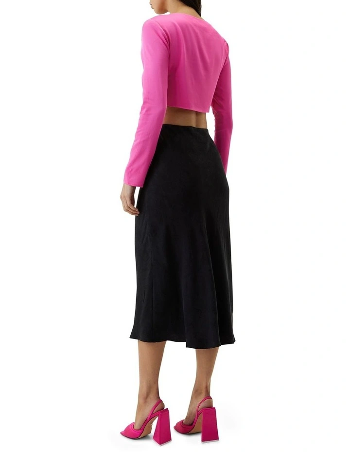 Best Sale π Third Form Paisley Bias Midi π Skirt In Black π - Image 4