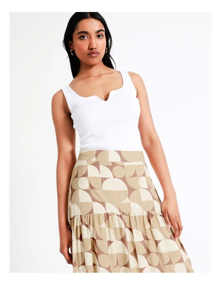 Buy π Basque Geo Print Midi π Skirt In Assorted π - Image 5