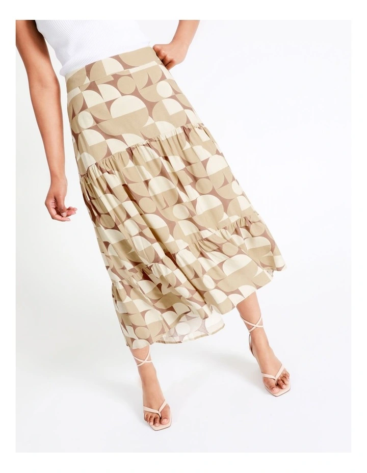 Buy π Basque Geo Print Midi π Skirt In Assorted π - Image 6