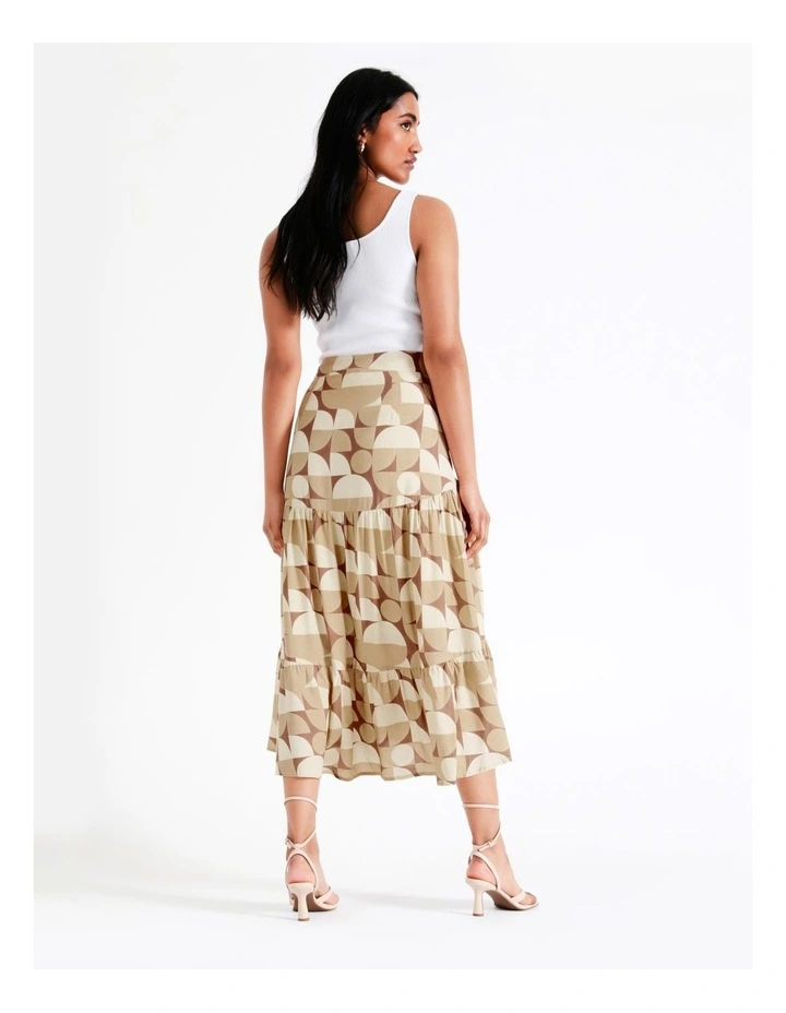 Buy π Basque Geo Print Midi π Skirt In Assorted π - Image 7