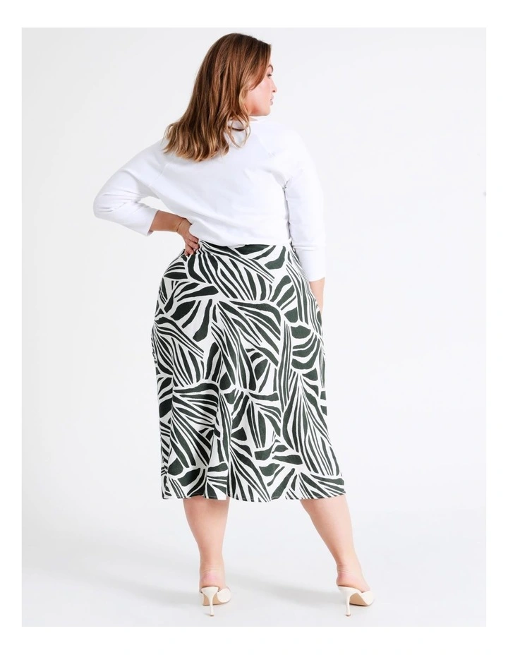 Best Pirce π Basque Linen Midi π Skirt In Multi π - Image 7