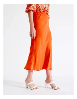 Deals 𧨠Tokito Recycled Blend Satin Slip π Skirt In Orange π