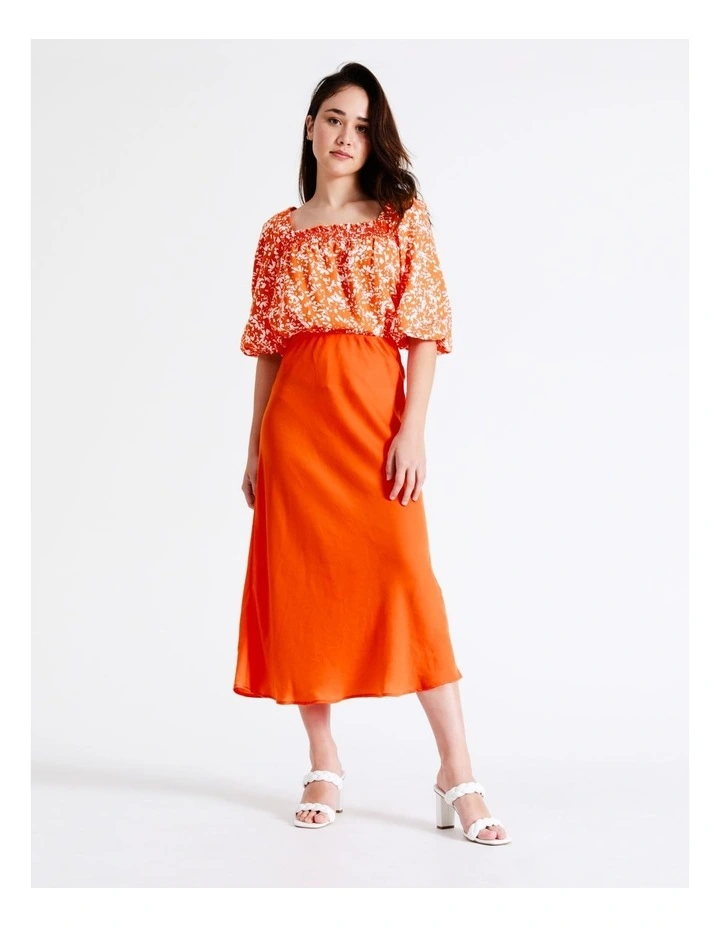 Deals 𧨠Tokito Recycled Blend Satin Slip π Skirt In Orange π - Image 2