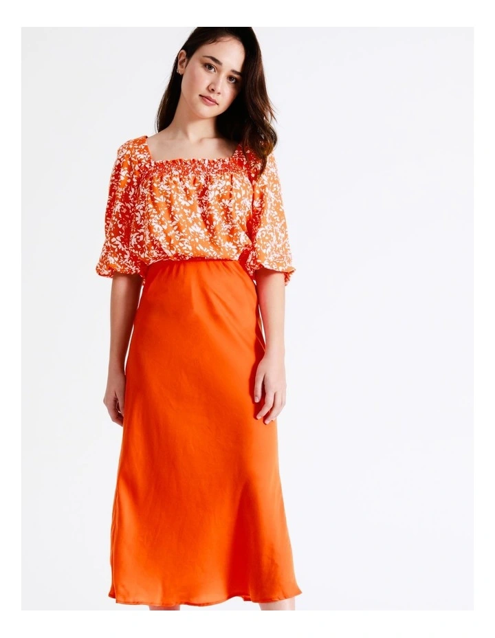 Deals 𧨠Tokito Recycled Blend Satin Slip π Skirt In Orange π - Image 3