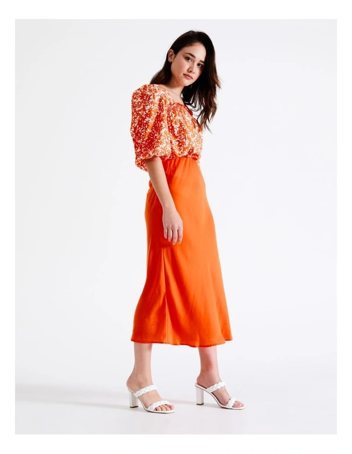 Deals 𧨠Tokito Recycled Blend Satin Slip π Skirt In Orange π - Image 4