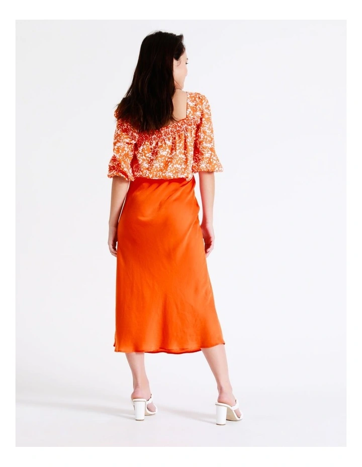 Deals 𧨠Tokito Recycled Blend Satin Slip π Skirt In Orange π - Image 5