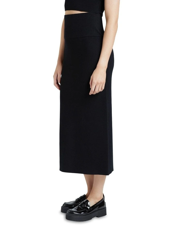 Hot Sale π Oxford Annabelle High Waist Long Rib π Skirt In Black π - Image 2