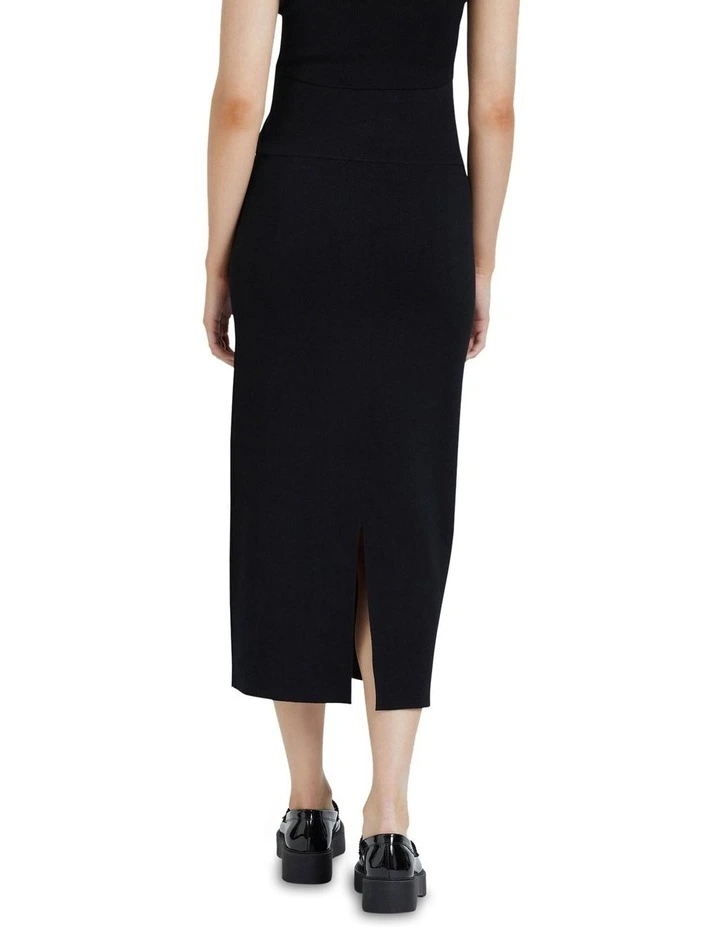 Hot Sale π Oxford Annabelle High Waist Long Rib π Skirt In Black π - Image 3