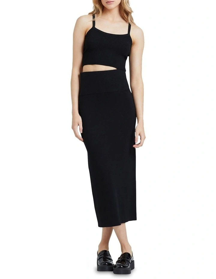 Hot Sale π Oxford Annabelle High Waist Long Rib π Skirt In Black π - Image 5