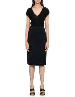 Cheapest ✔️ Veronika Maine Eco Stretch Suit Pencil 👗 Skirt Ink 🔥