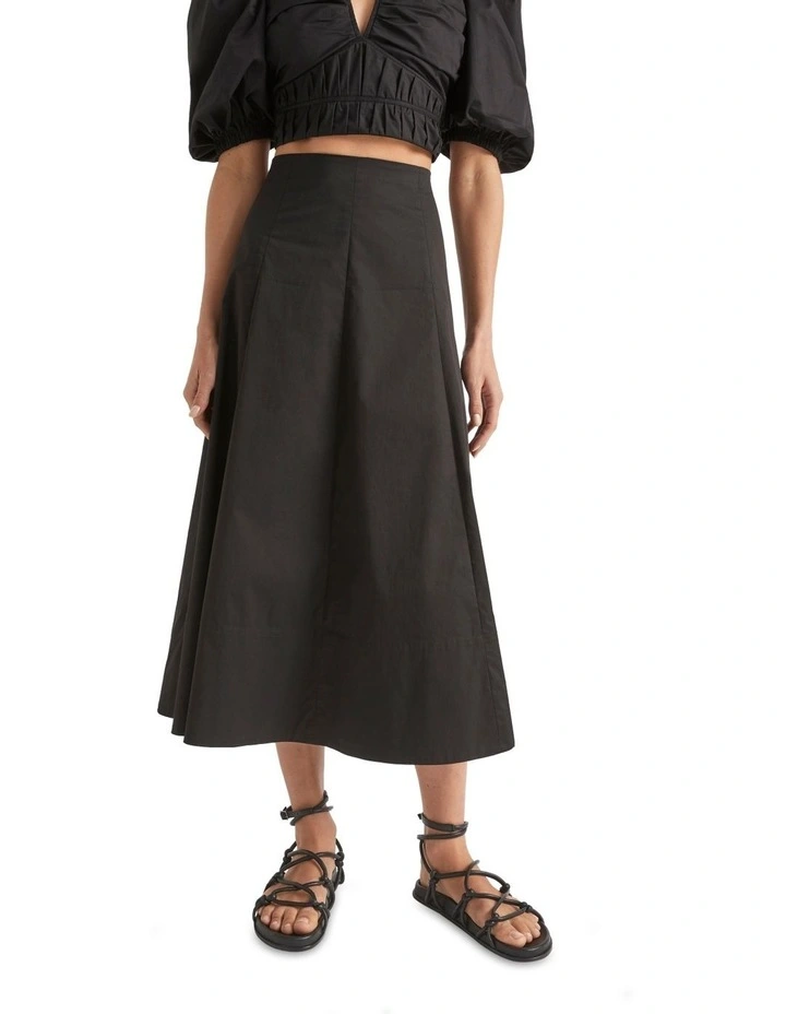 Cheap βοΈ Seed Heritage Sateen Panel Midi π Skirt In Black π - Image 2