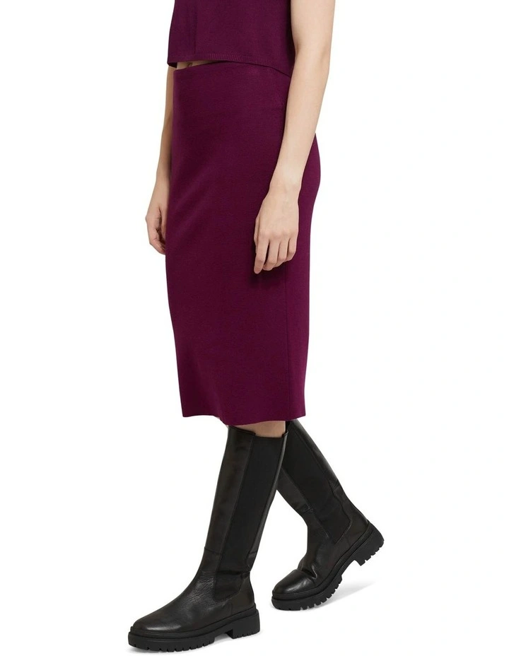 Promo β Oxford Lottie Knitted Tube π Skirt Dark Plum π - Image 2