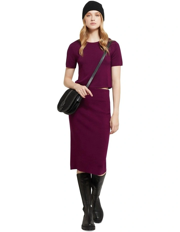 Promo β Oxford Lottie Knitted Tube π Skirt Dark Plum π - Image 5