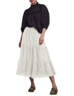 Best reviews of π₯ Y.A.S Holi Midi Cotton Embroidery π Skirt In Star White π