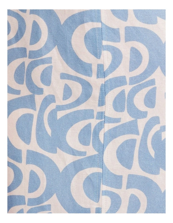 Best deal π€© Oxford Vivian Geo Linen Blend π Skirt In Blue π - Image 6