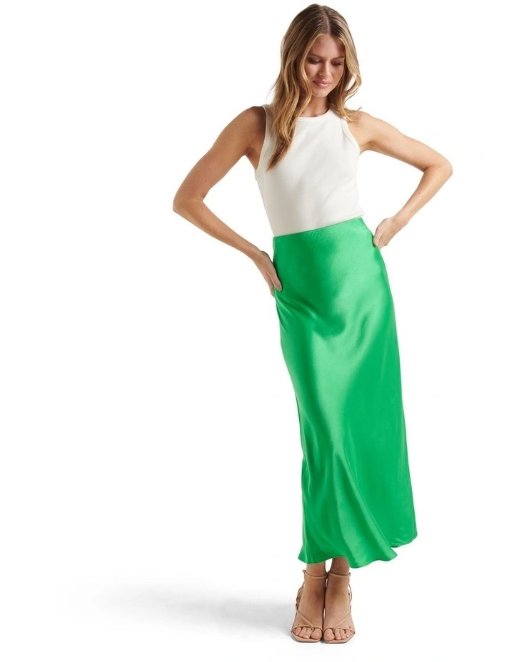 Best Sale π₯° Forever New Portia Bias Midi π Skirt In Green β - Image 5