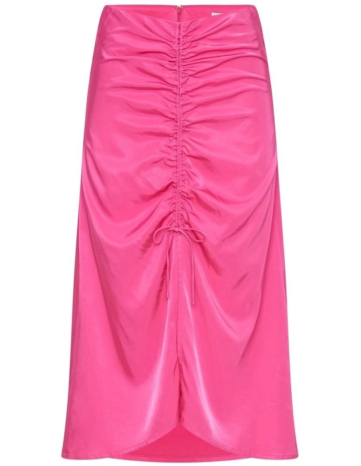 Hot Sale β€οΈ Third Form Drawn Out Midi π Skirt In Pink π - Image 6