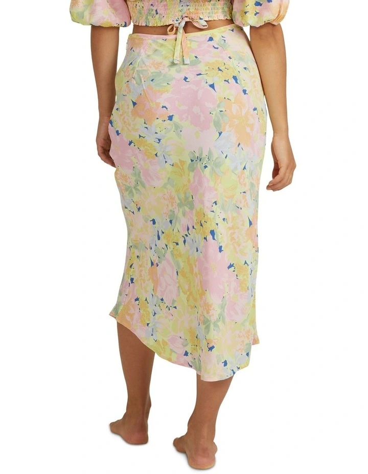 Hot Sale π₯ Billabong Cosmic Midi π Skirt In Lime Multi π - Image 2