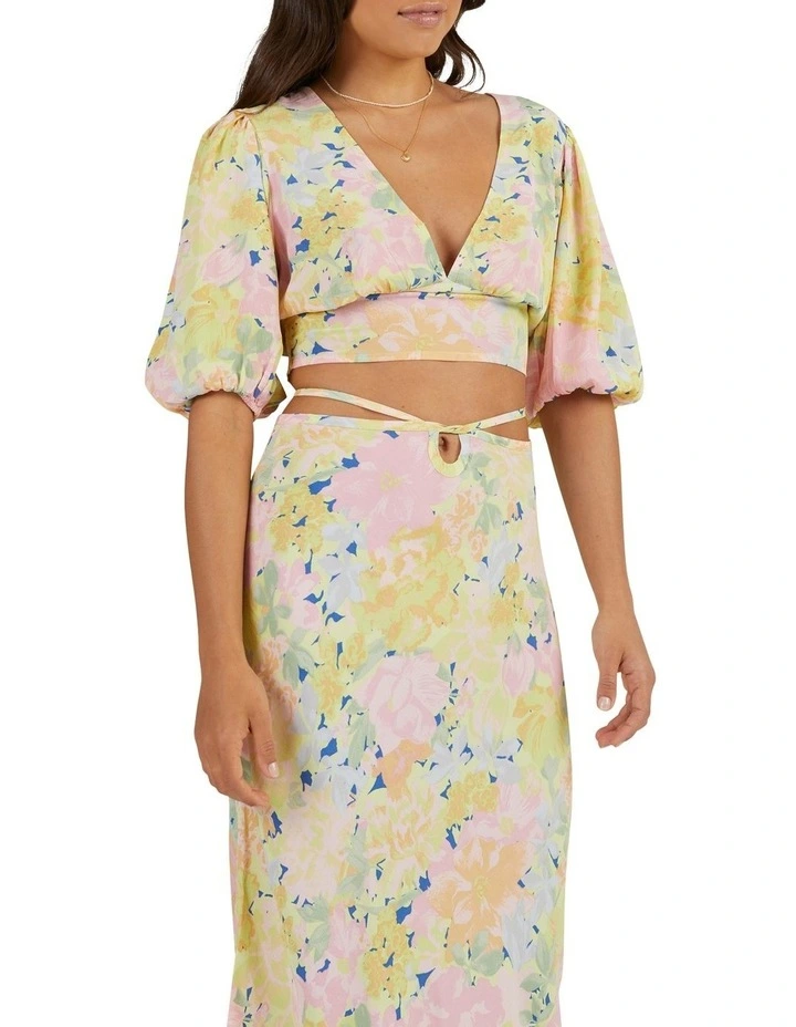 Hot Sale π₯ Billabong Cosmic Midi π Skirt In Lime Multi π - Image 3