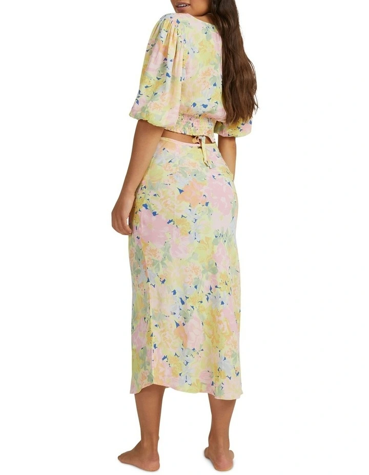 Hot Sale π₯ Billabong Cosmic Midi π Skirt In Lime Multi π - Image 5