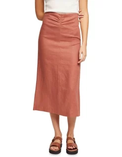 Top 10 👏 Oxford Camilla Linen 👗 Skirt In Desert Clay 😀